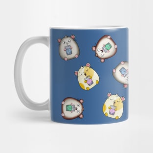 Group of Kawaii Hamsters Drinking Bubble Tea Mug